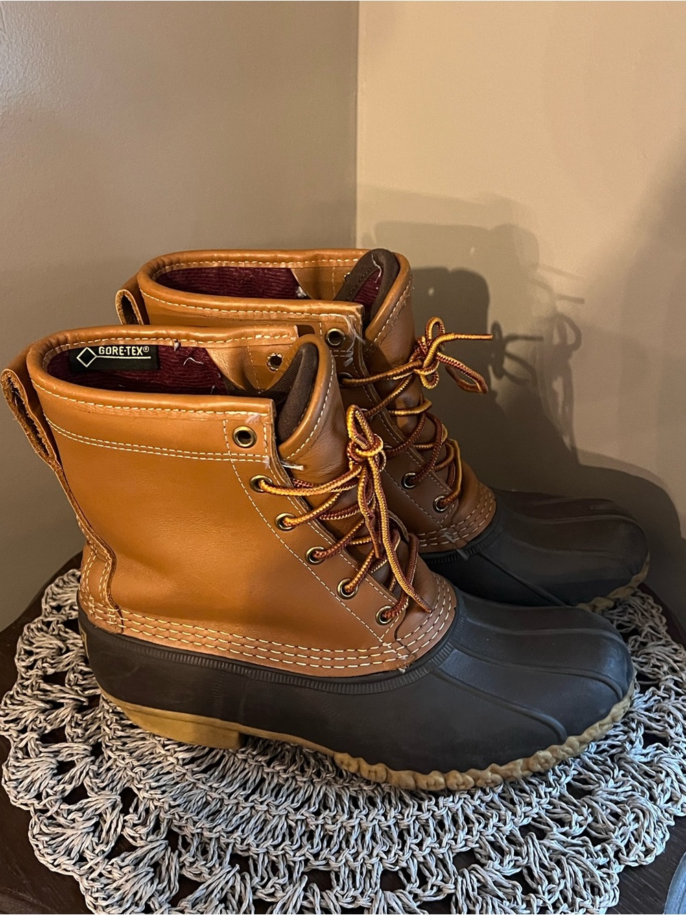 LL Bean insulated Brown and Black Men's Duck Boots 8 Medium